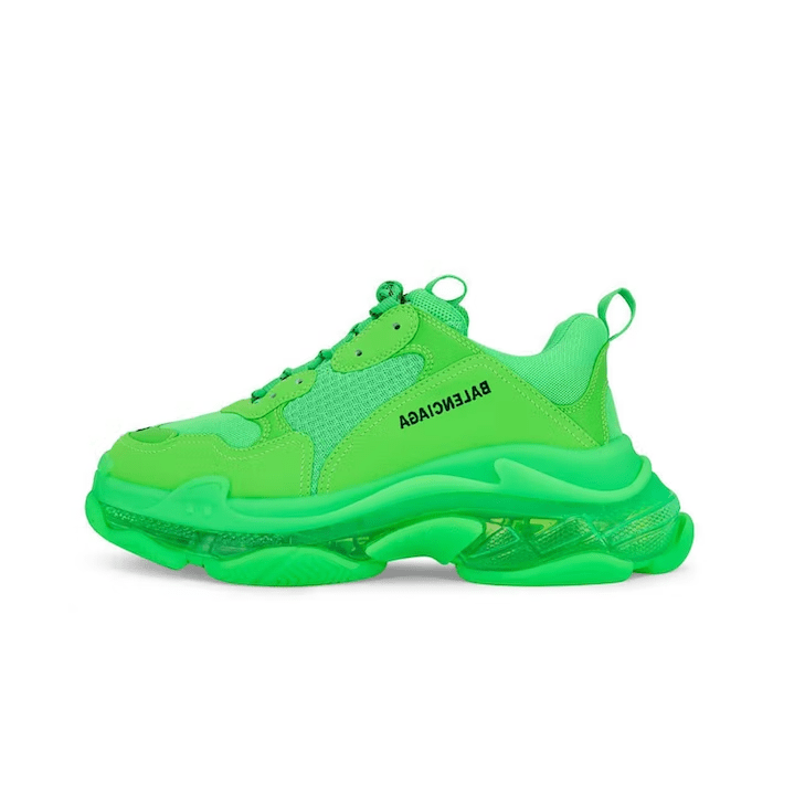 Triple S Clear Sole Fluo Green